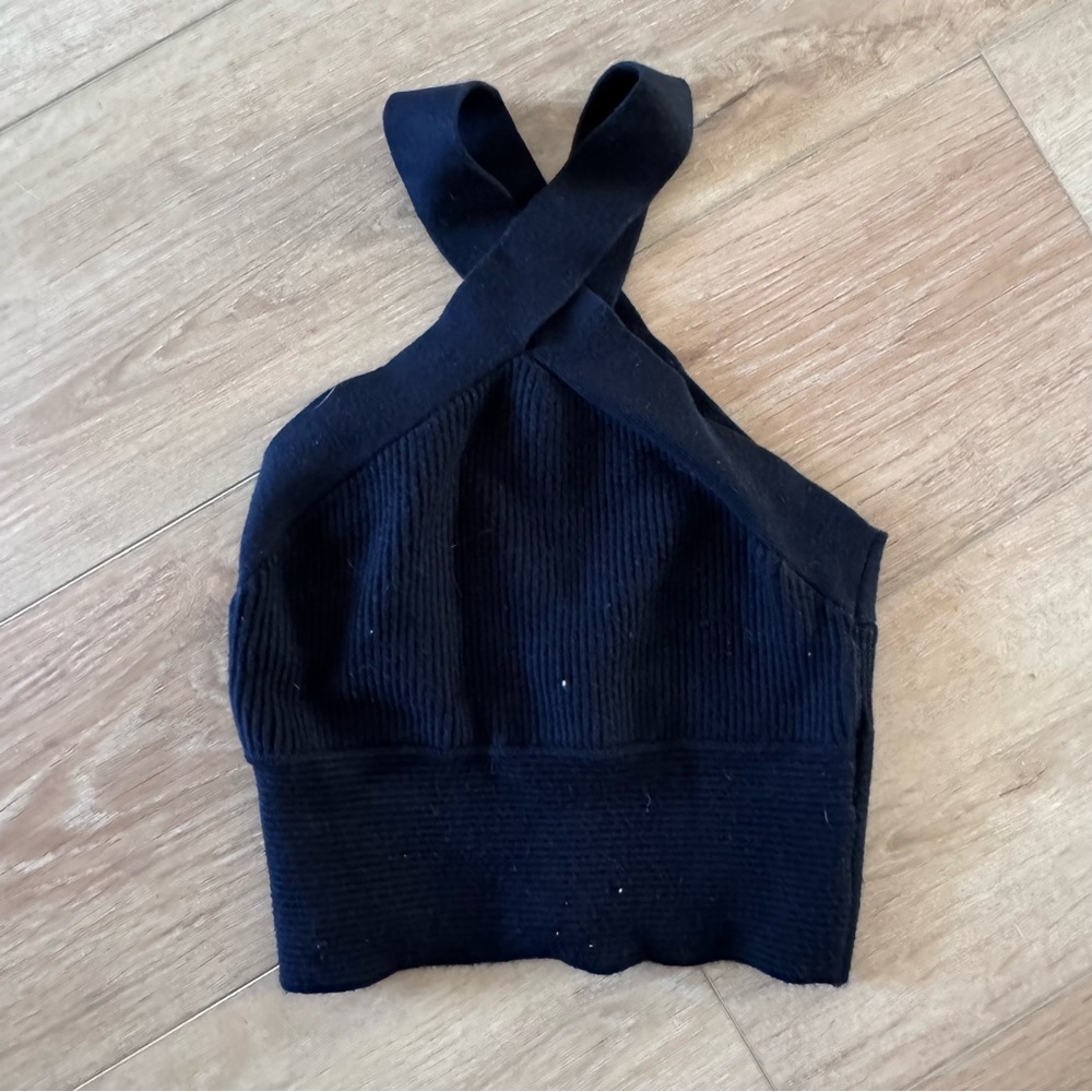 Abercrombie Cross Neck Sweater Crop Tank
